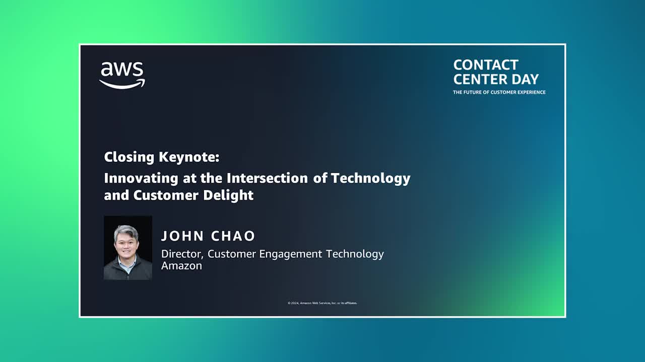 Closing Keynote: Innovating  at the Intersection of Technology and Customer Delight