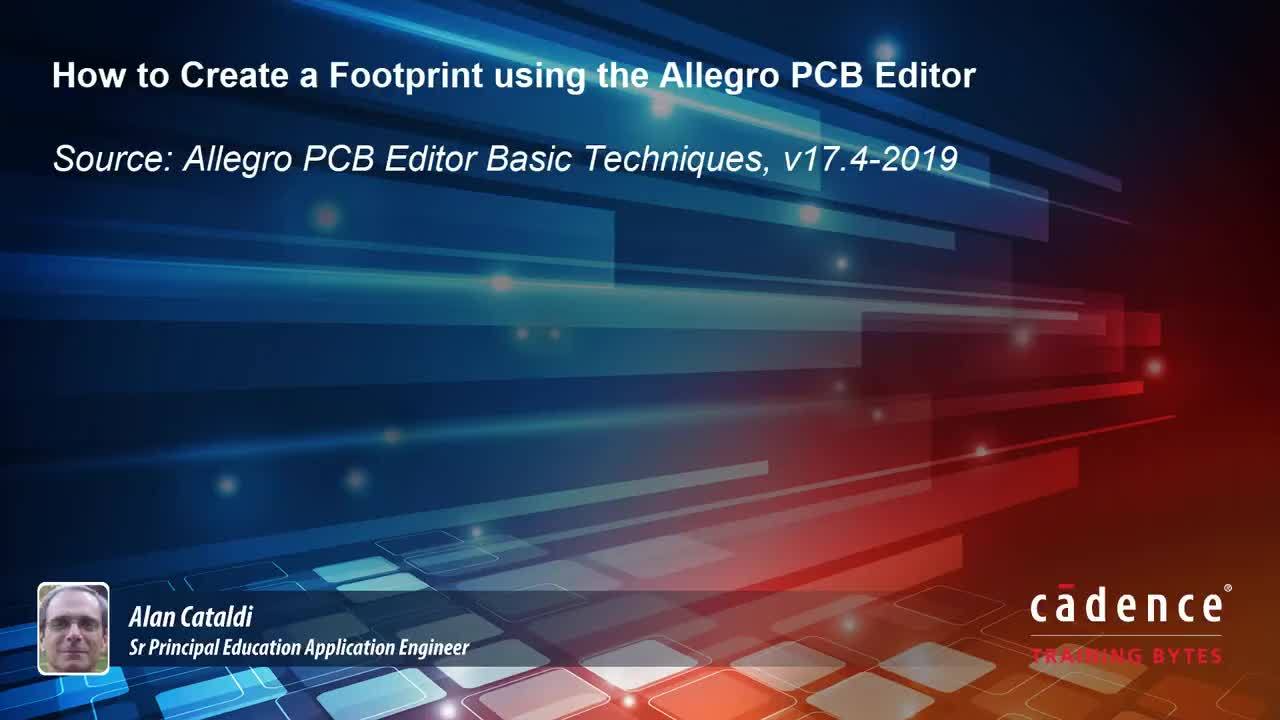 Creating a PCB footprint with Allegro Designer