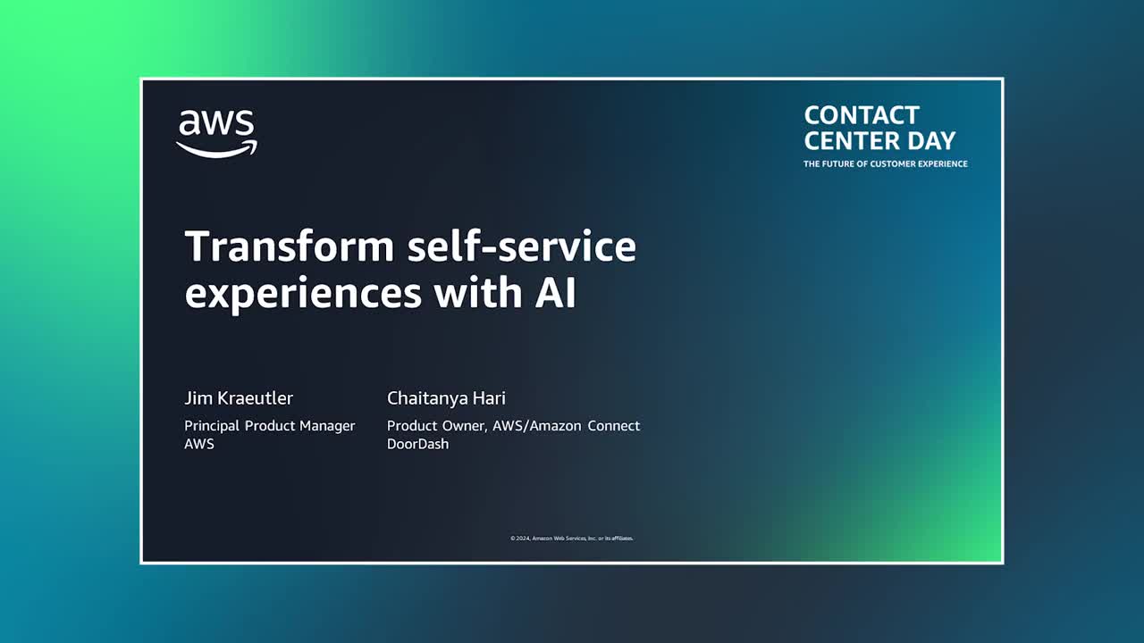 Transform self-service experiences with AI