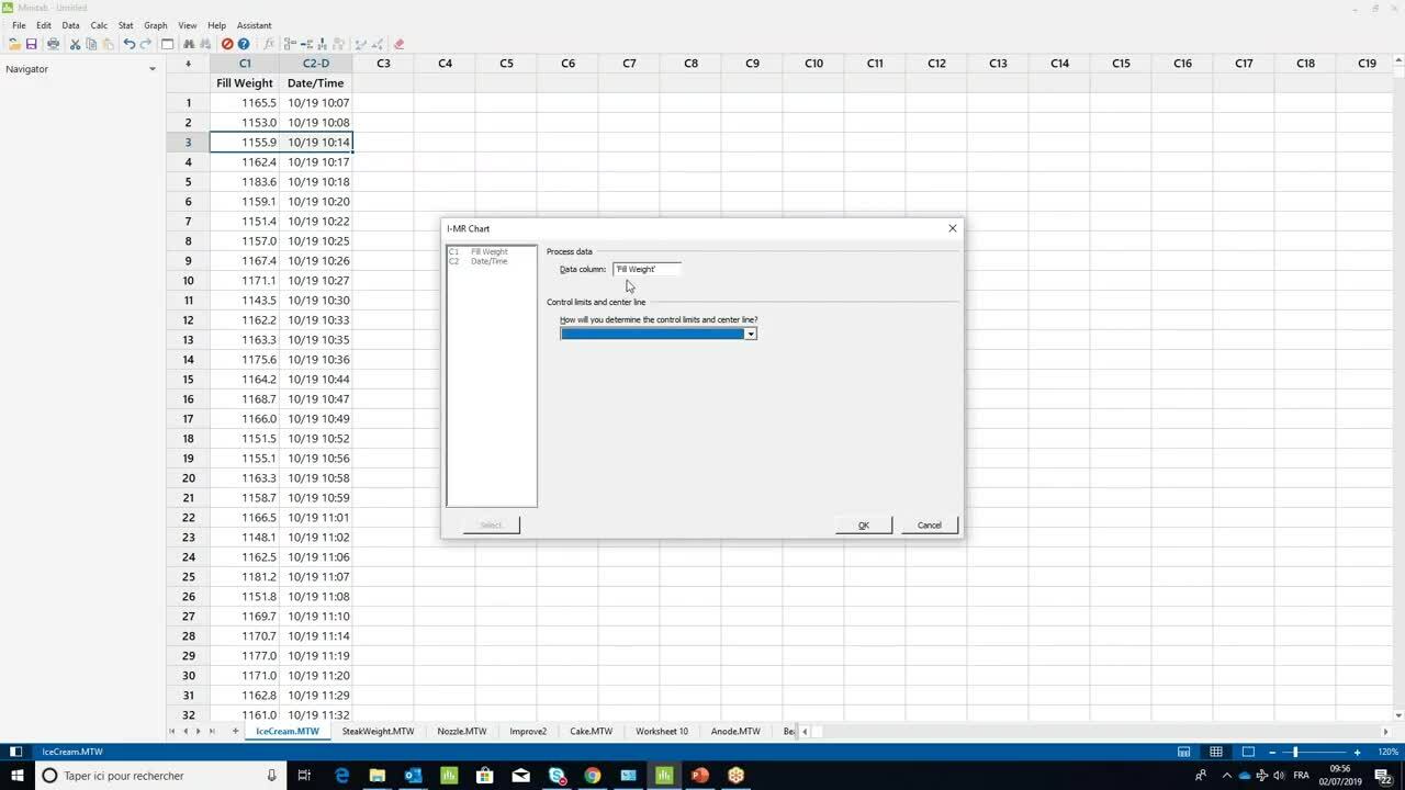 How to create an I-MR chart with Minitab's Assistant