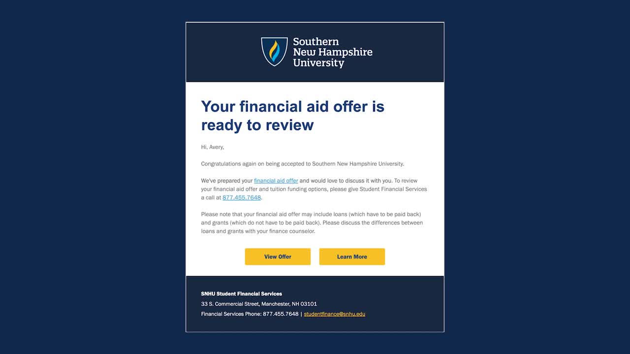 How to review your financial aid offer details