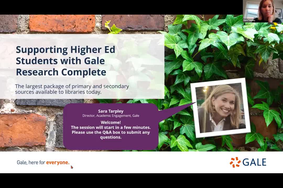 Supporting Higher Ed Students with Gale Research Complete