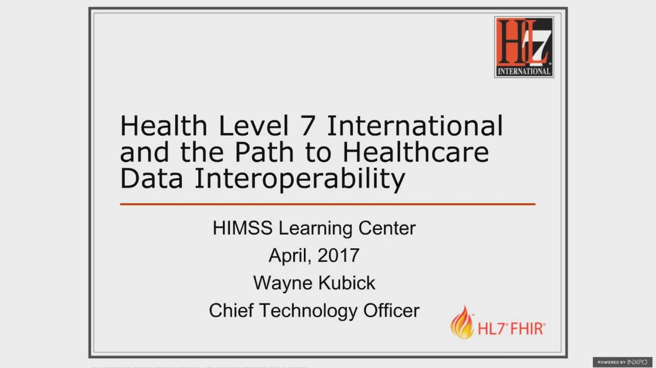 HL7: On the Path to Interoperability