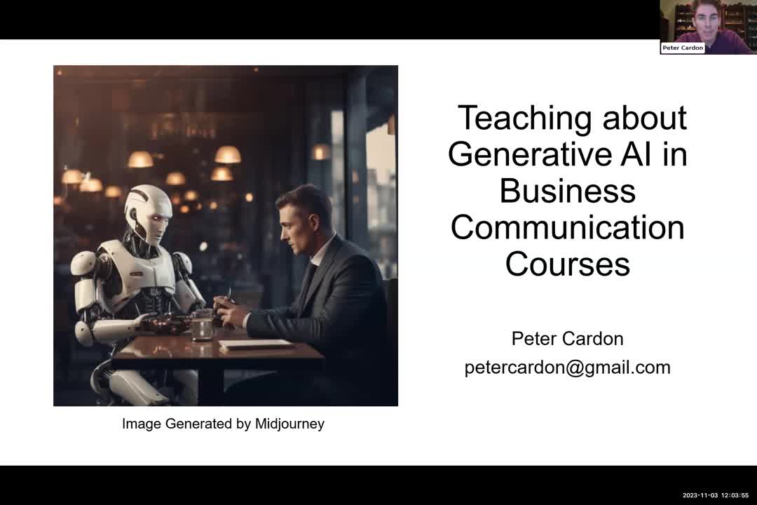 Teaching about Generative AI in Business Communication Courses