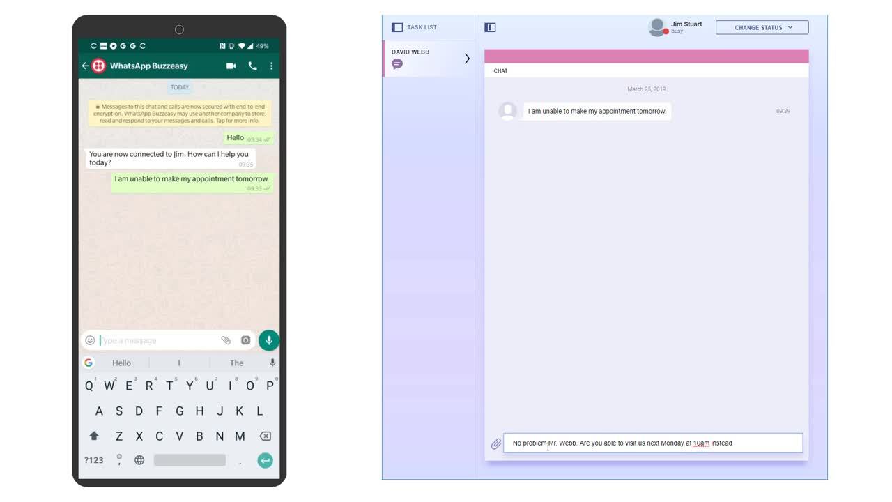 Buzzeasy UC No.3 - WhatsApp Inbound Messaging No Intro or Outro