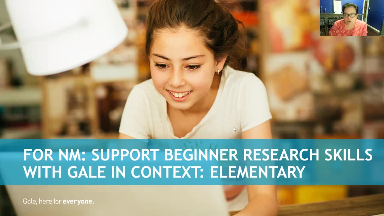 For NMSL: Support Beginner Research Skills With Gale In Context: Elementary