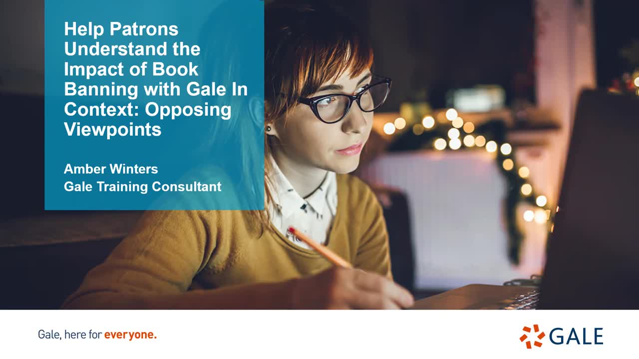 Help Patrons Understand the Impact of Book Banning with Gale In Context: Opposing Viewpoints (For Pu