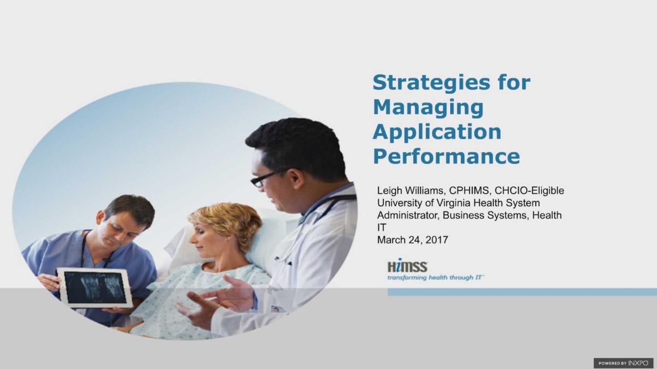 Strategies for Managing Application Performance in Healthcare IT